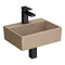 Arezzo 385mm Matt Cappuccino Square Wall Mounted / Counter Top Basin Large Image