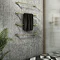 Arezzo 4-Bar Industrial Style Brushed Brass Round Towel Rail Profile Large Image