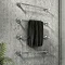 Arezzo 4-Bar Industrial Style Chrome Round Towel Rail Large Image