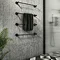 Arezzo 4-Bar Industrial Style Matt Black Round Towel Rail  Profile Large Image