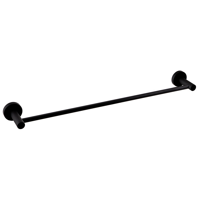 Arezzo 4-Bar Industrial Style Matt Black Round Towel Rail  Standard Large Image