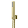 Arezzo 400mm Brushed Brass Recessed Square Shower Package with Concealed Valve + Handset