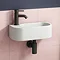 Arezzo 400 x 215mm Curved Wall Hung Cloakroom Basin - Matt White Large Image