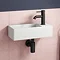 Arezzo 410 x 210mm Square Wall Hung Cloakroom Basin - Matt White Large Image