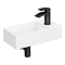 Arezzo Rectangular Wall Hung 1TH Cloakroom Basin Matt White 400 x 220mm