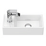 Arezzo 400 x 220mm Rectangular Wall Hung Cloakroom Basin Gloss White