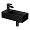 Arezzo 400 x 220mm Rectangular Wall Hung Cloakroom Basin Matt Black