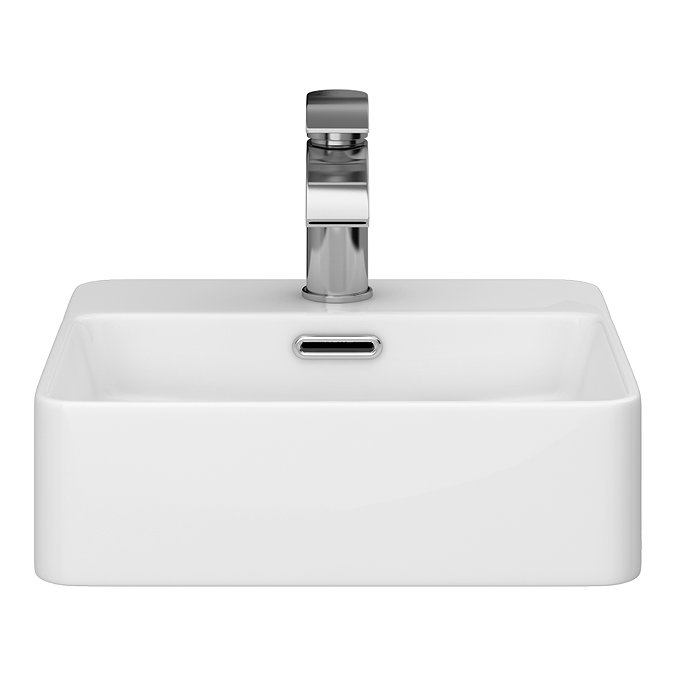Arezzo 425 x 425mm Gloss White 1TH Rectangular Counter Top Basin