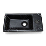 Arezzo 405 x 205mm Black Marble Cloakroom Basin with Waste