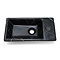 Arezzo 405 x 205mm Black Marble Cloakroom Basin with Waste