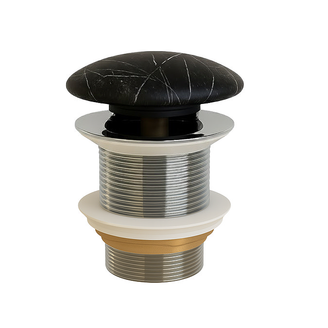 Arezzo 405 x 205mm Black Marble Effect Cloakroom Basin with Waste