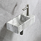 Arezzo 405 x 205mm White Marble Effect Cloakroom Basin with Waste