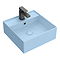 Arezzo 405mm Matt Blue Square Wall Mounted / Countertop Basin