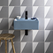 Arezzo 405mm Matt Blue Square Wall Mounted / Countertop Basin