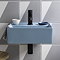 Arezzo 405mm Matt Blue Square Wall Mounted / Countertop Basin