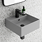 Arezzo 405mm Matt Grey Square Wall Mounted / Counter Top Basin