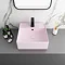 Arezzo 405mm Matt Pink Square Wall Mounted / Counter Top Basin  Feature Large Image