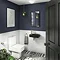 Arezzo 410 x 210 Square Wall Hung Basin Package (Matt Black - Brushed Brass) Feature Large Image
