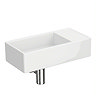 Arezzo 410 x 220mm Cloakroom Basin, Gloss White (No Tap Hole)