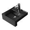 Arezzo 410mm Square Semi-Recessed Basin - Matt Black  Profile Large Image
