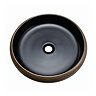 Arezzo 420mm Round Countertop Basin with Waste - Matt Black/Pewter
