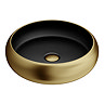 Arezzo 420mm Round Countertop Basin with Waste - Matt Black/Pewter