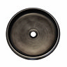 Arezzo 420mm Round Countertop Basin with Waste - Matt Black/Silver