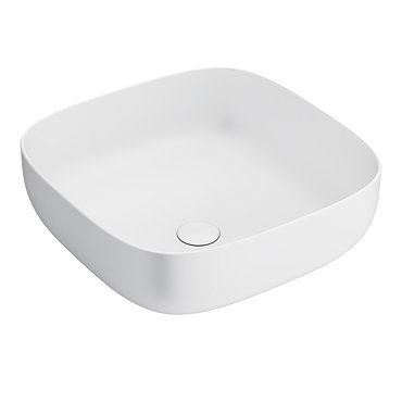 Arezzo 425 x 425mm Matt White Curved Square Counter Top Basin  Feature Large Image