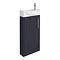 Arezzo Matt Blue 450mm 1TH Floor Standing Cloakroom Vanity Unit In Bathroom Large Image