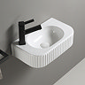 Arezzo 450 x 270mm Fluted Wall Hung Basin 1TH