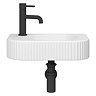 Arezzo Fluted Wall Hung Basin 450 x 270mm - 1 Tap Hole