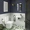 Arezzo 455 x 270mm Curved Offset Wall Hung 1TH Cloakroom Basin  Feature Large Image