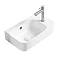 Arezzo 455 x 270mm Curved Offset Wall Hung 1TH Cloakroom Basin  Standard Large Image