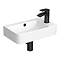 Arezzo 455 x 270mm Curved Offset Wall Hung 1TH Cloakroom Basin