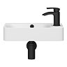Arezzo 455 x 270mm Curved Offset Wall Hung Cloakroom Basin – 1 Tap Hole