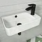 Arezzo 455 x 270mm Curved Offset Wall Hung 1TH Cloakroom Basin Large Image