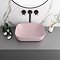 Arezzo Pink Counter Top Basin – 455 x 325mm Curved Ceramic Sink Without Tap Hole
