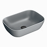 Arezzo 465 x 325mm Matt Grey Curved Rectangular Counter Top Basin