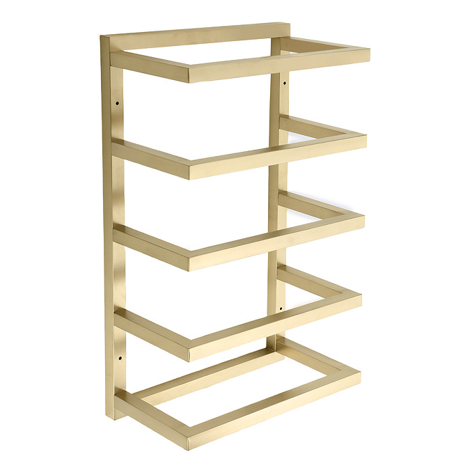 Arezzo 5 Tier Towel Rack - Brushed Brass
