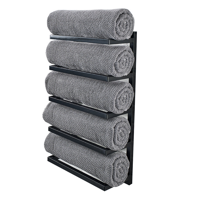 Arezzo 5 Tier Towel Rack - Matt Black