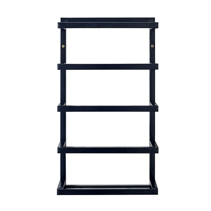 Milan 5 Tier Towel Rack - Matt Black  Profile Large Image