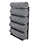 Arezzo 5 Tier Wall Mounted Towel Rack in Matt Black
