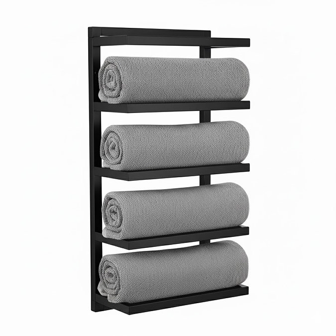 Arezzo 5 Tier Towel Rack - Matt Black