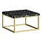 Arezzo 500 Black Marble Effect Worktop with Brushed Brass Wall Mounted Frame Large Image
