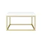 Arezzo 500 Gloss White Stone Resin Worktop with Brushed Brass Towel Rail Frame  Profile Large Image