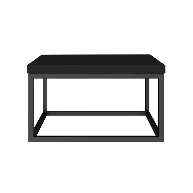 Arezzo 500 Matt Black Stone Resin Worktop with Matt Black Wall Mounted Frame Profile Large Image
