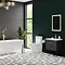 Arezzo 500 Matt Black Wall Hung 1-Drawer Vanity Unit with Brushed Brass Handle