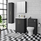 Arezzo 500mm Matt Black WC Unit Only