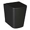 Arezzo 500 Matt Black WC Unit with Cistern, Flush + Matt Black Square Pan