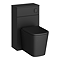 Arezzo 500 Matt Black WC Unit with Cistern, Flush + Matt Black Square Pan